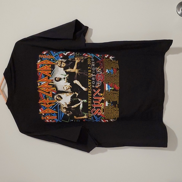 DEF LEPPARD 20th Anniversary tour concert tee XL REO Foreigner 1987 2007 ltd. ed - Picture 3 of 6